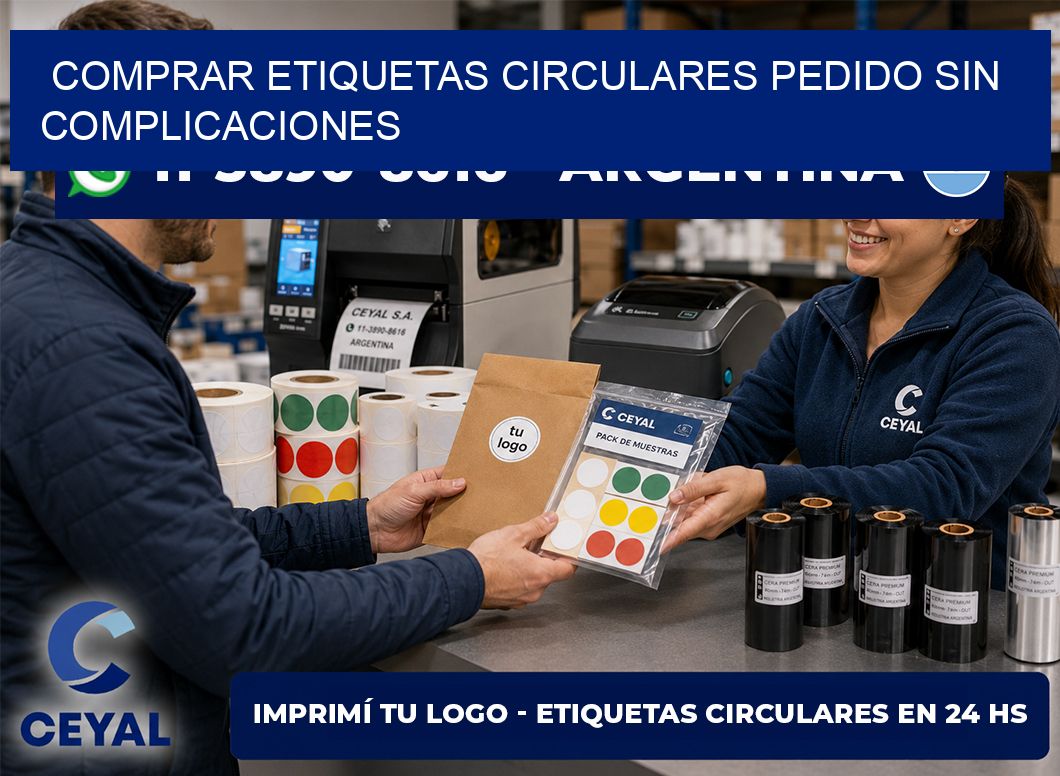 COMPRAR ETIQUETAS CIRCULARES Pedido sin complicaciones