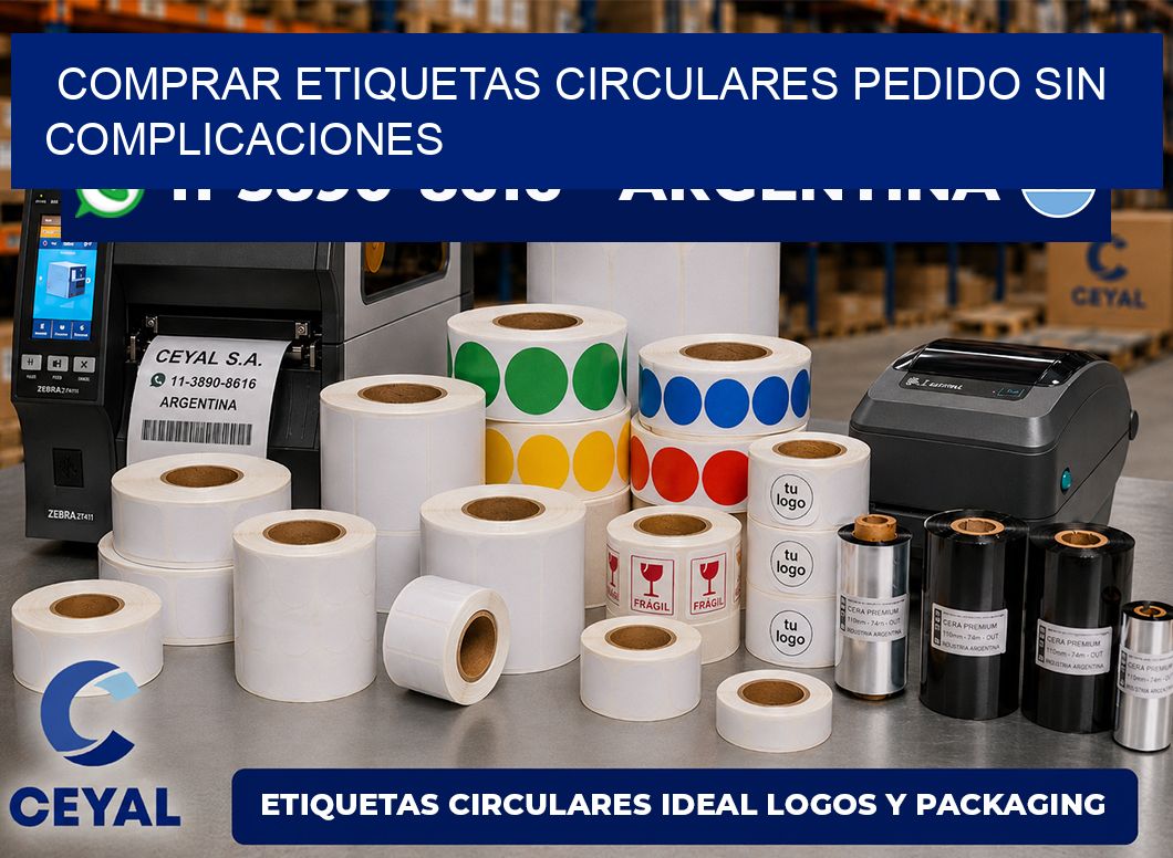 COMPRAR ETIQUETAS CIRCULARES Pedido sin complicaciones
