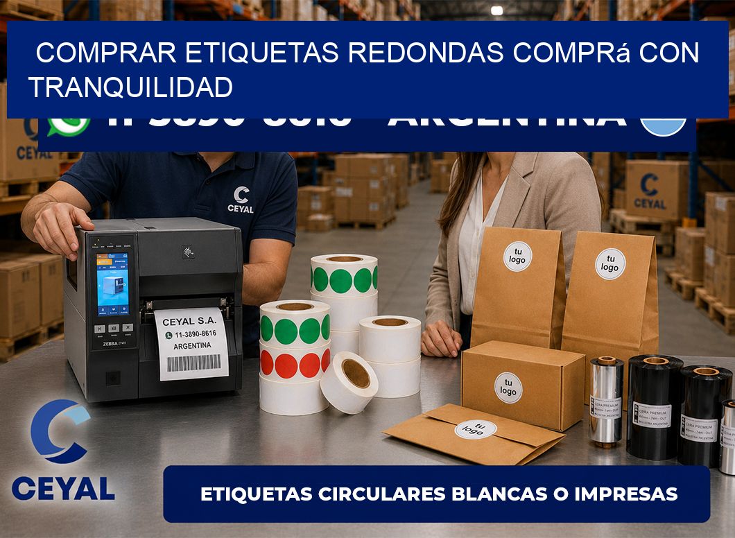COMPRAR ETIQUETAS REDONDAS Comprá con tranquilidad
