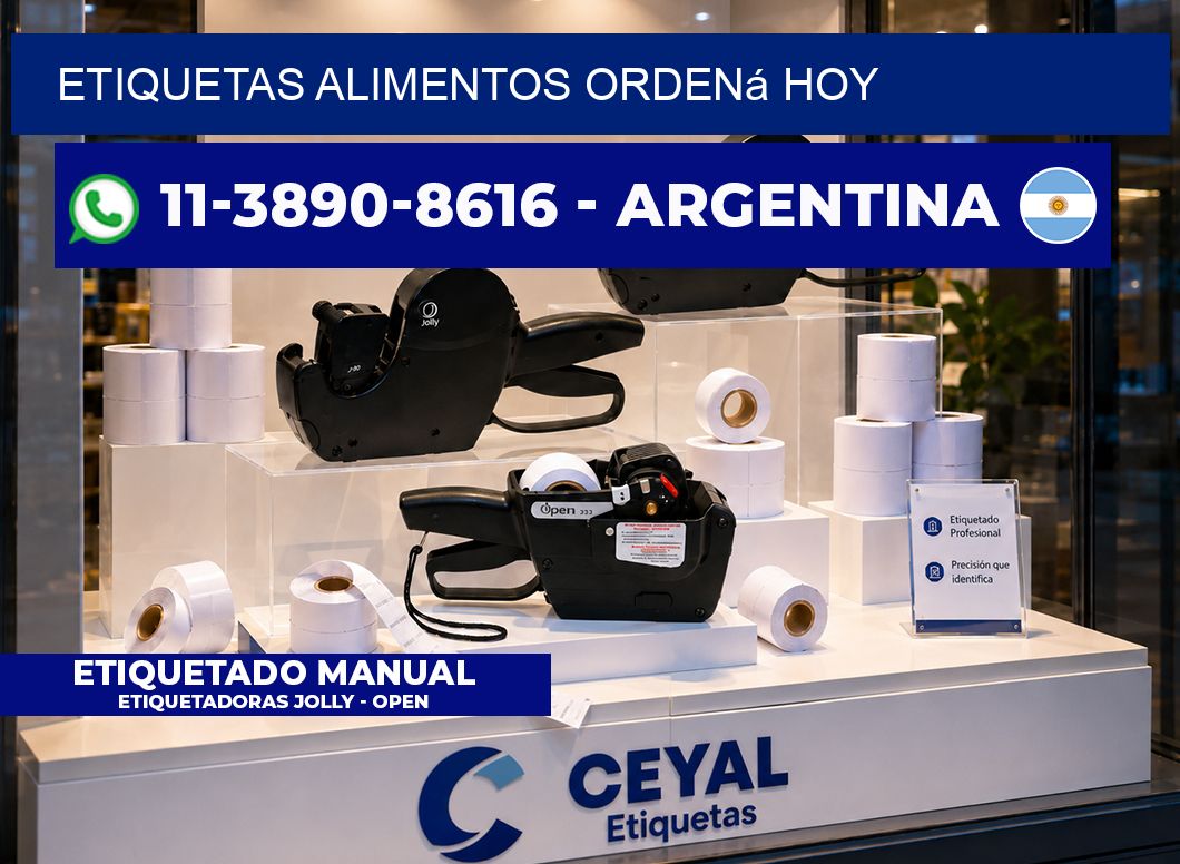 ETIQUETAS ALIMENTOS Ordená hoy