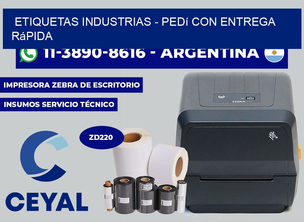 ETIQUETAS INDUSTRIAS - Pedí con entrega rápida