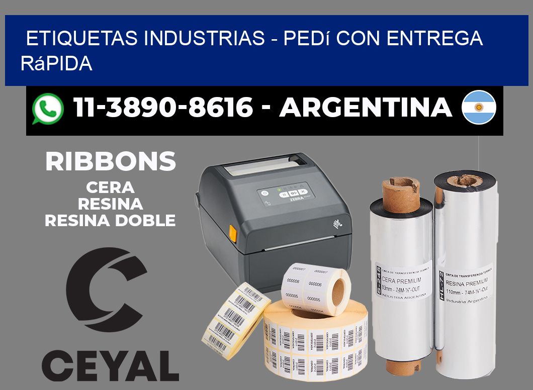 ETIQUETAS INDUSTRIAS - Pedí con entrega rápida