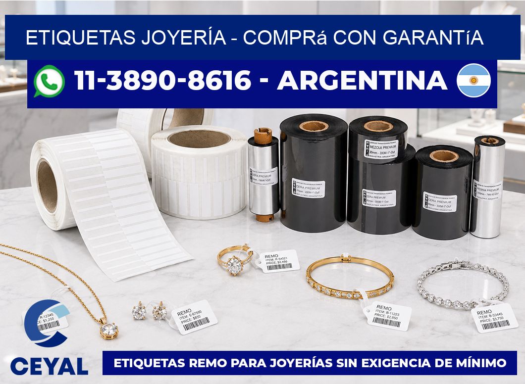 ETIQUETAS JOYERÍA - Comprá con garantía