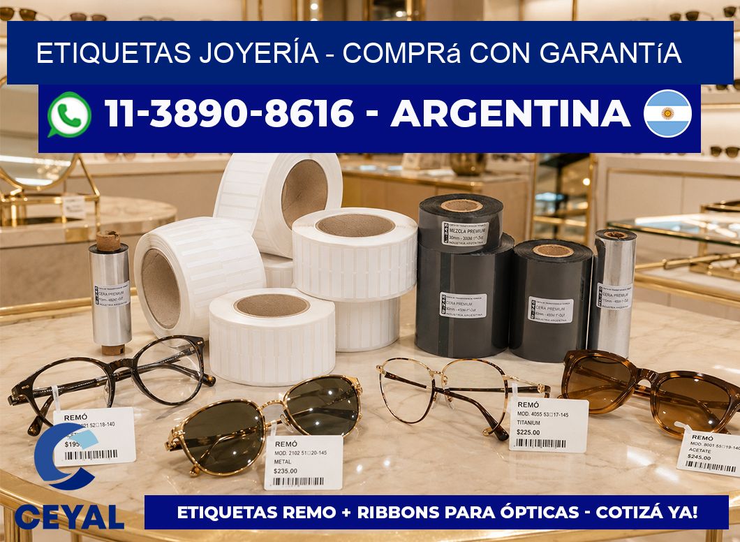 ETIQUETAS JOYERÍA - Comprá con garantía