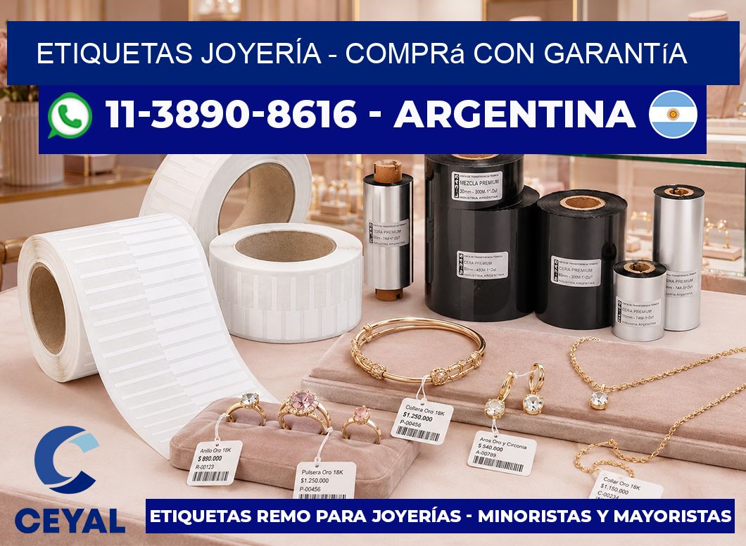 ETIQUETAS JOYERÍA – Comprá con garantía