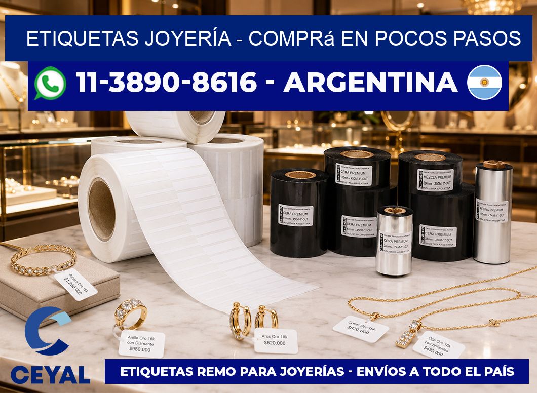 ETIQUETAS JOYERÍA - Comprá en pocos pasos
