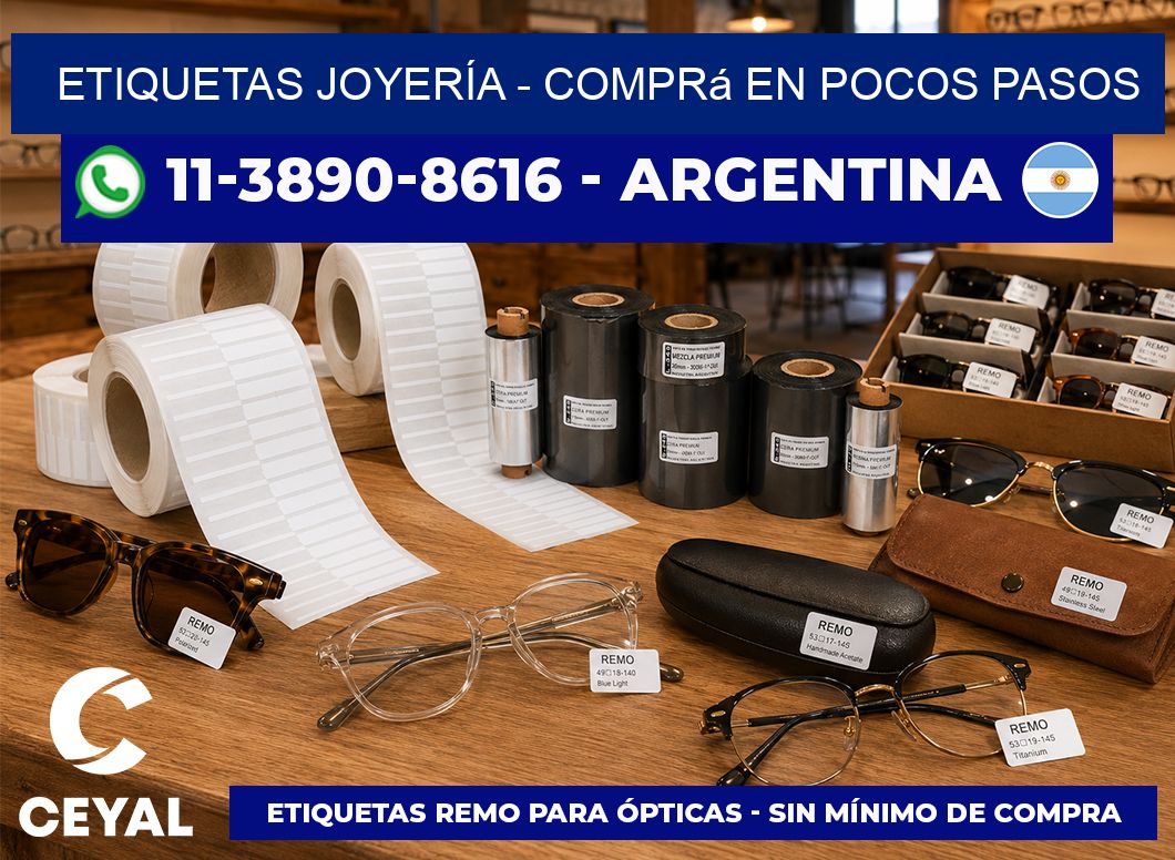 ETIQUETAS JOYERÍA - Comprá en pocos pasos