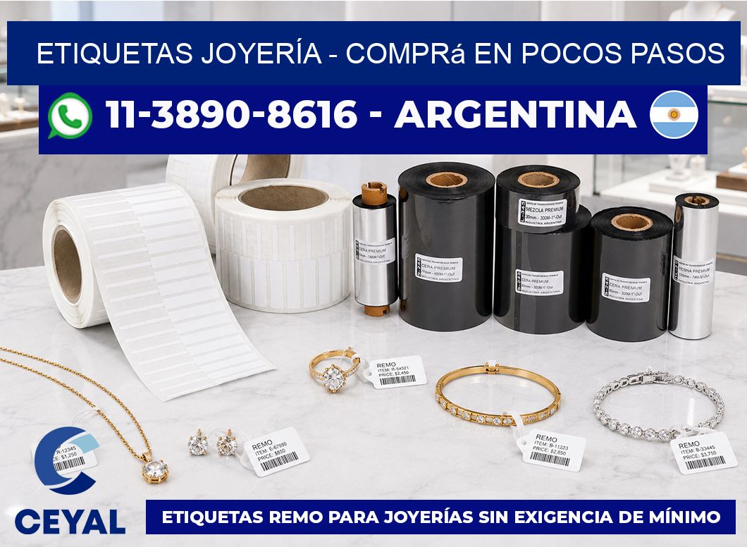 ETIQUETAS JOYERÍA – Comprá en pocos pasos