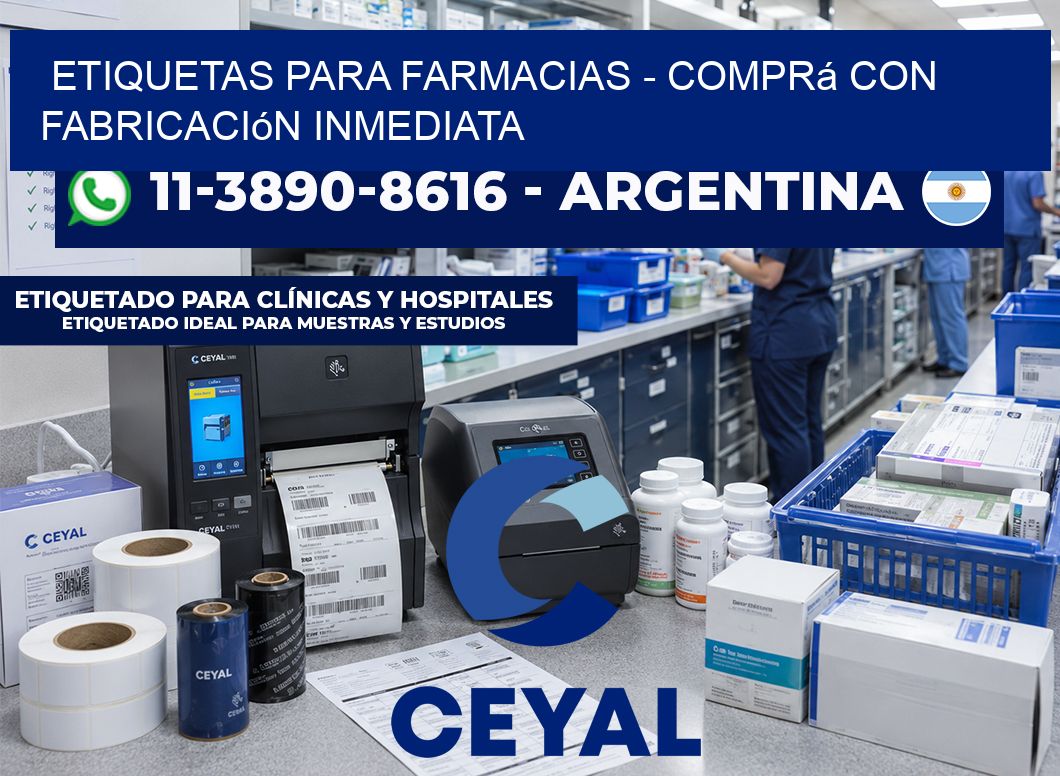 ETIQUETAS PARA FARMACIAS - Comprá con fabricación inmediata
