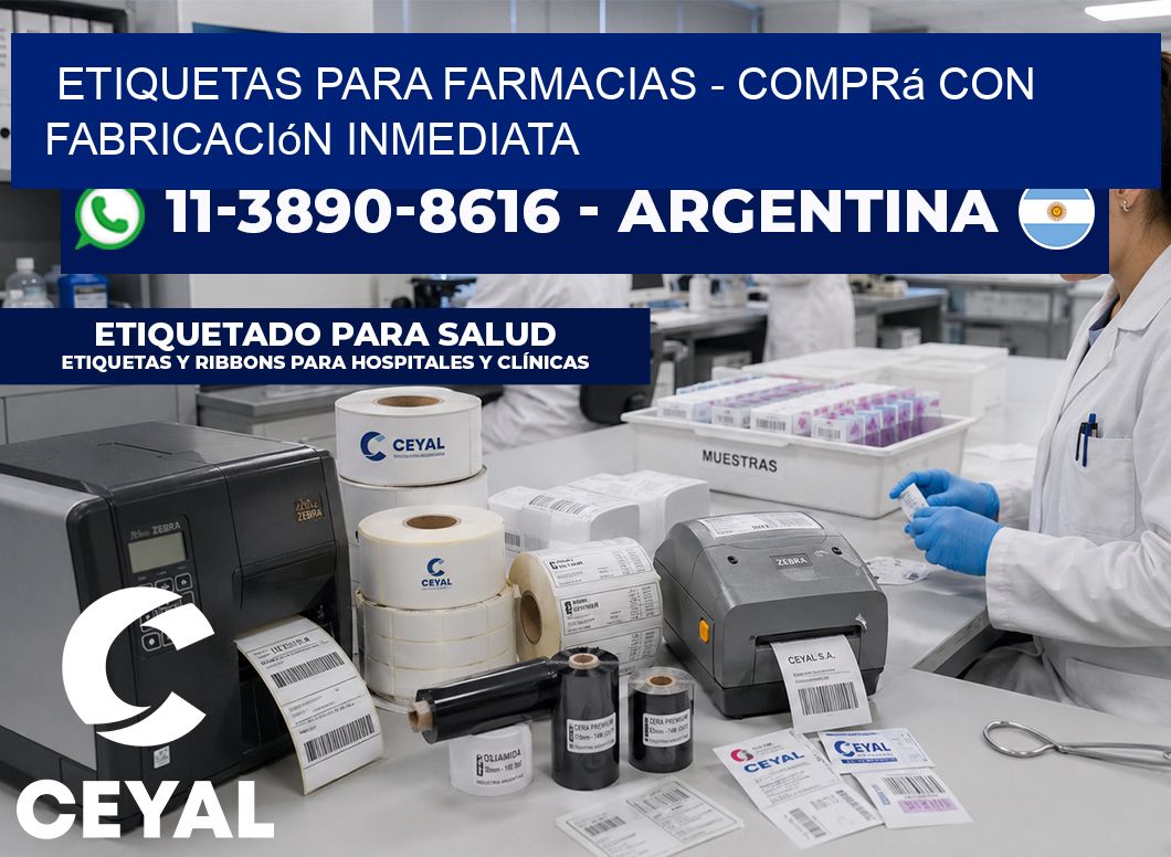 ETIQUETAS PARA FARMACIAS - Comprá con fabricación inmediata