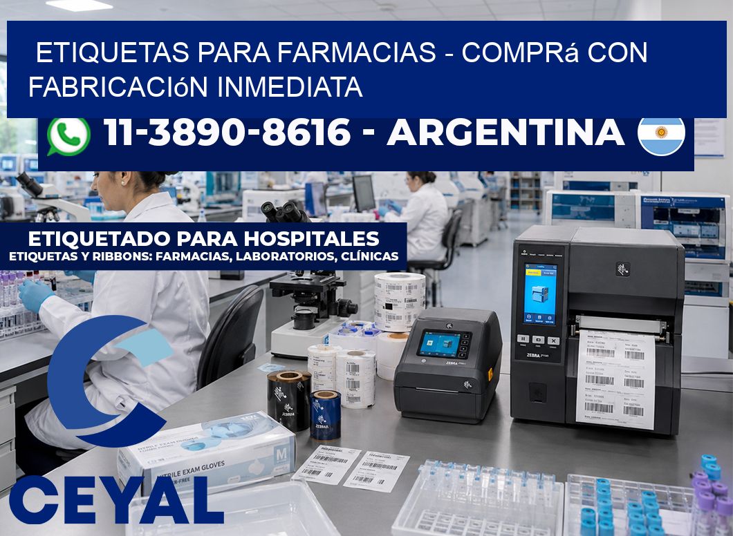 ETIQUETAS PARA FARMACIAS - Comprá con fabricación inmediata