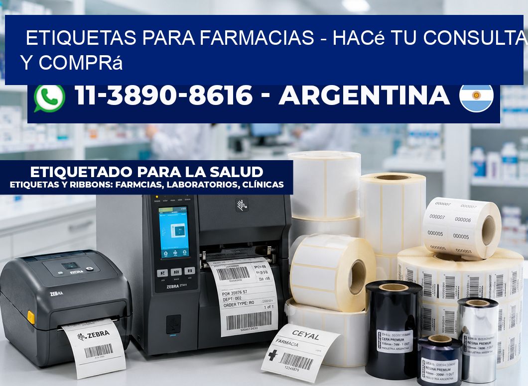 ETIQUETAS PARA FARMACIAS - Hacé tu consulta y comprá