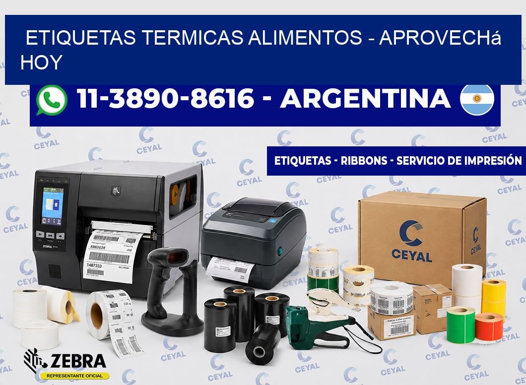 ETIQUETAS TERMICAS ALIMENTOS - Aprovechá hoy