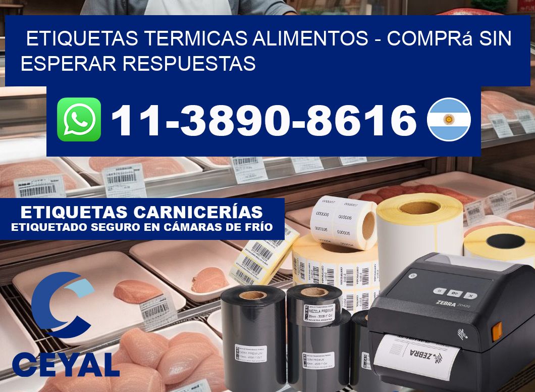 ETIQUETAS TERMICAS ALIMENTOS - Comprá sin esperar respuestas