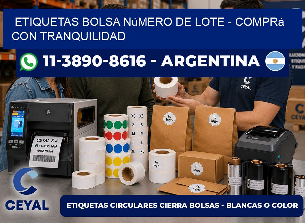 Etiquetas Bolsa número de lote – Comprá con tranquilidad