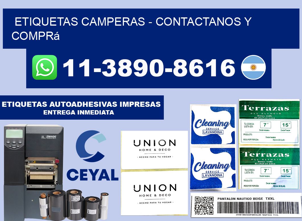 Etiquetas Camperas - Contactanos y comprá