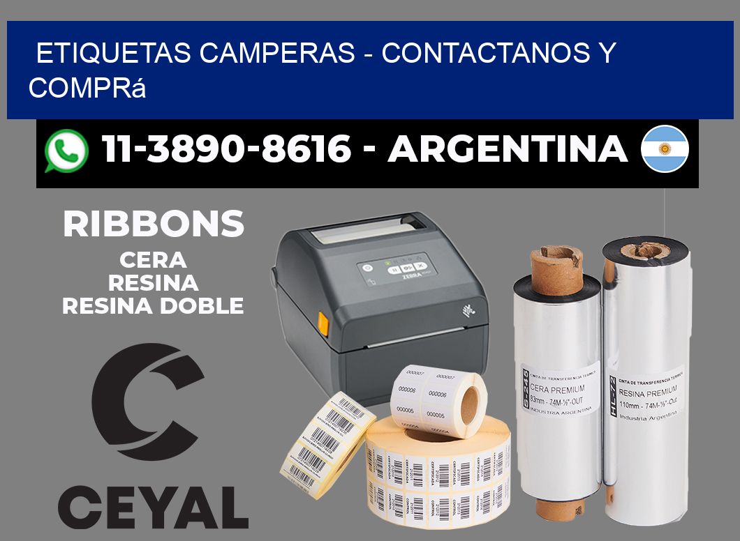 Etiquetas Camperas - Contactanos y comprá