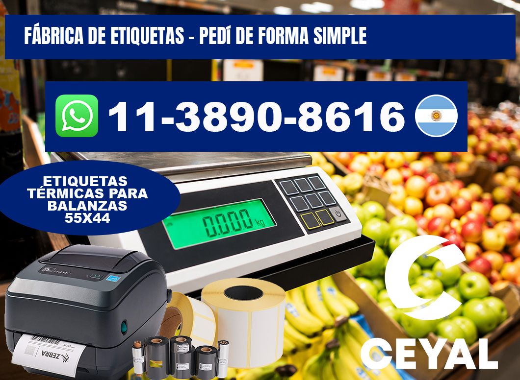 FÁBRICA DE ETIQUETAS - Pedí de forma simple