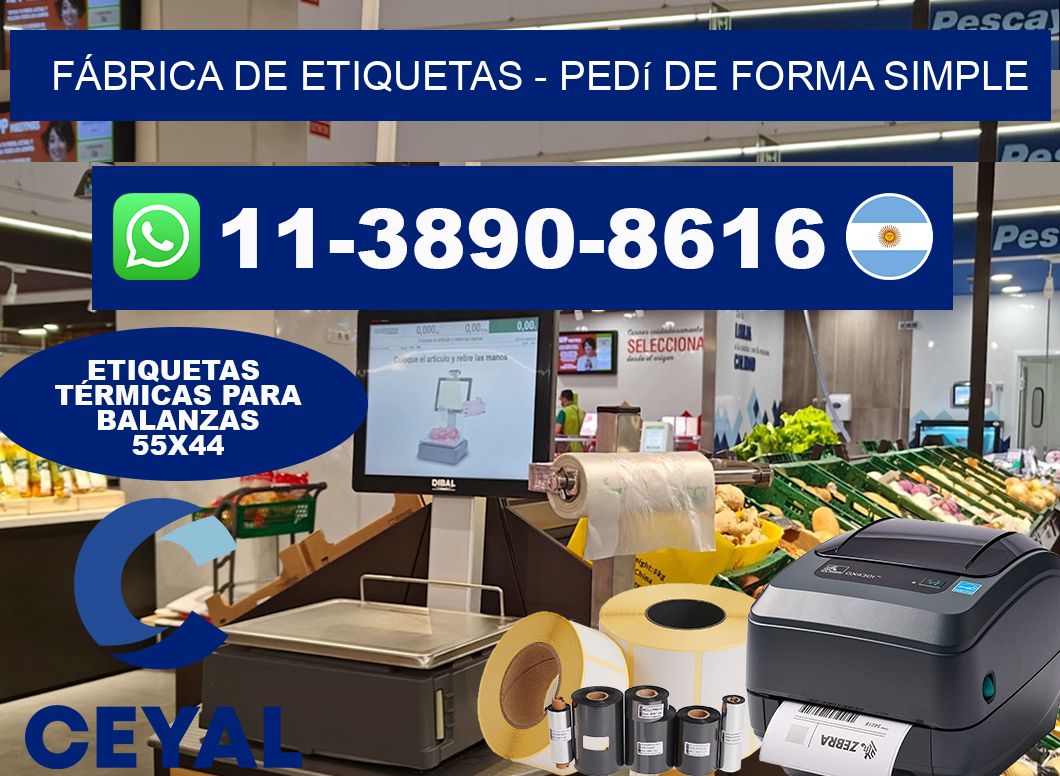 FÁBRICA DE ETIQUETAS - Pedí de forma simple