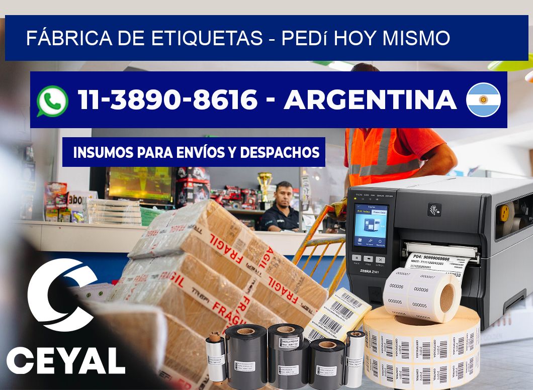 FÁBRICA DE ETIQUETAS – Pedí hoy mismo