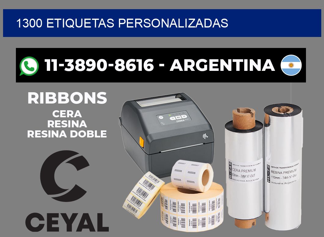 1300 ETIQUETAS PERSONALIZADAS