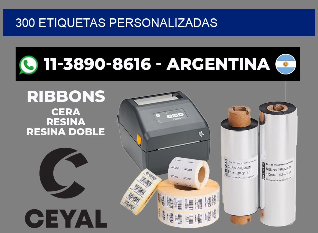 300 ETIQUETAS PERSONALIZADAS