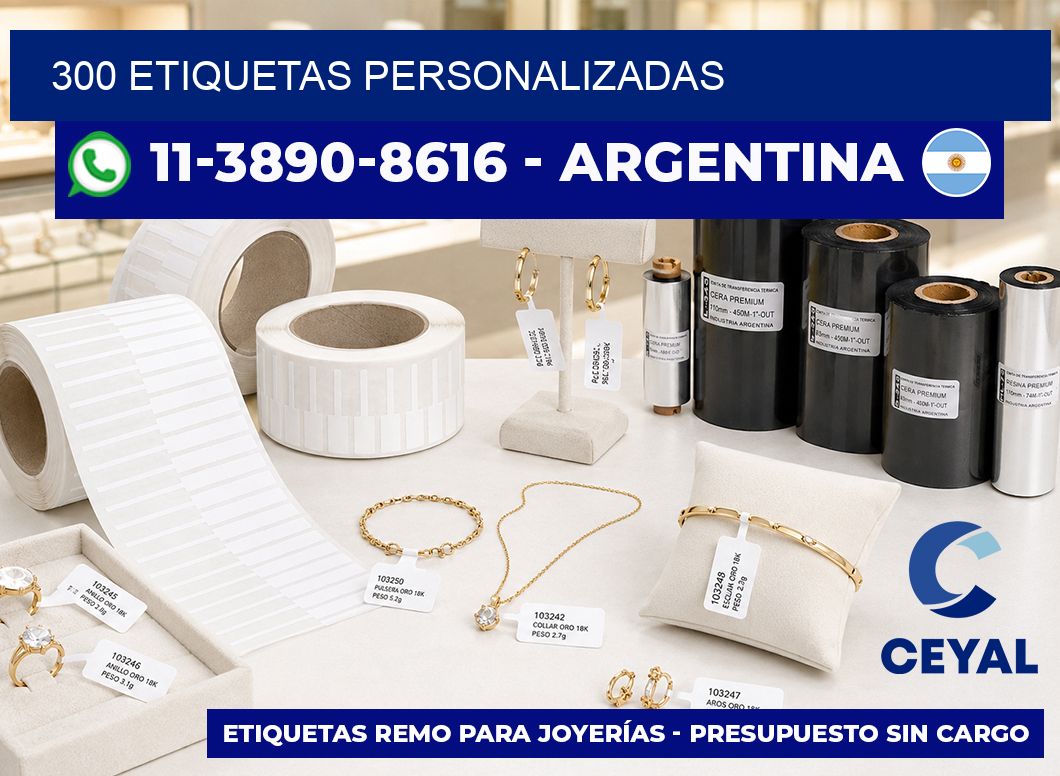 300 ETIQUETAS PERSONALIZADAS