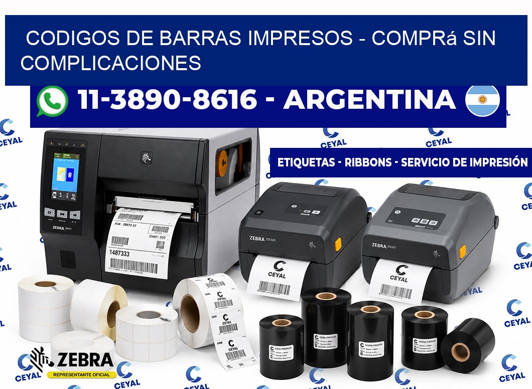 CODIGOS DE BARRAS IMPRESOS - Comprá sin complicaciones