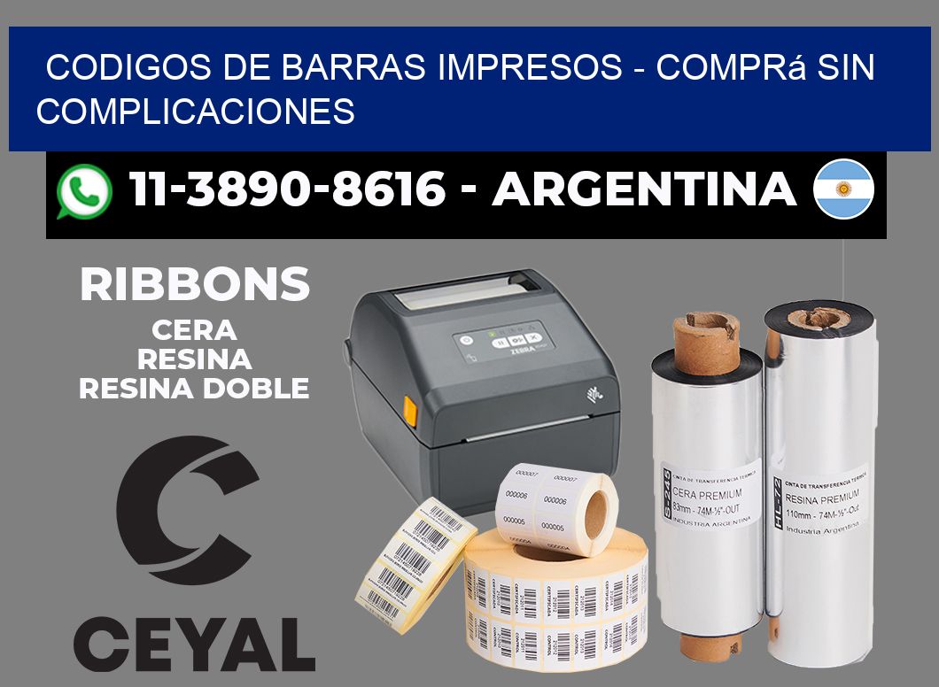 CODIGOS DE BARRAS IMPRESOS - Comprá sin complicaciones