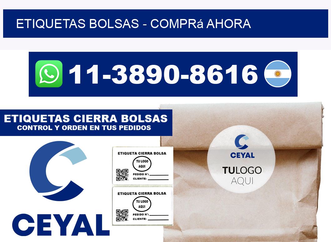 ETIQUETAS BOLSAS - Comprá ahora