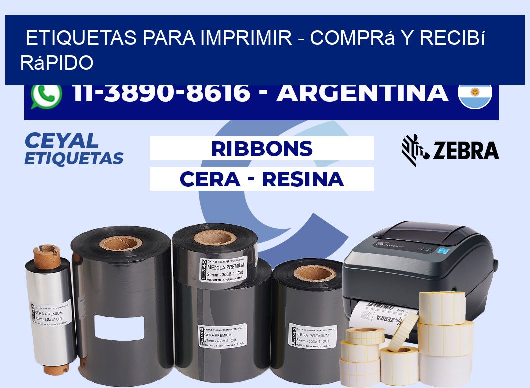 ETIQUETAS PARA IMPRIMIR - Comprá y recibí rápido