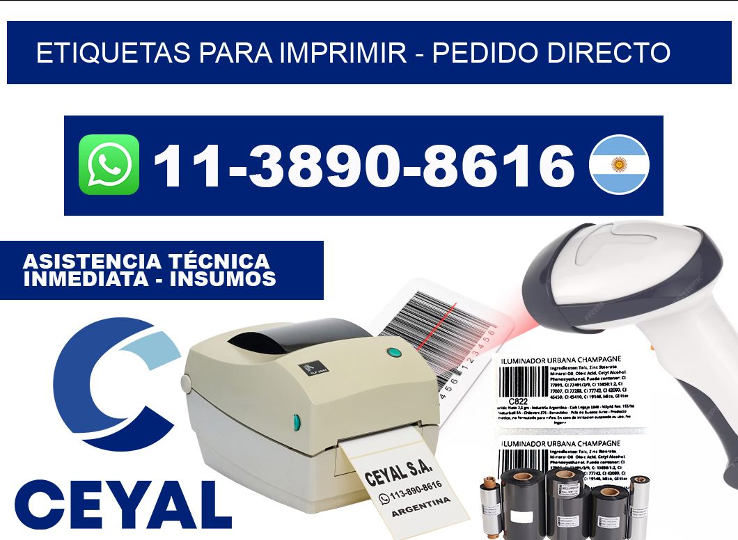 ETIQUETAS PARA IMPRIMIR - Pedido directo