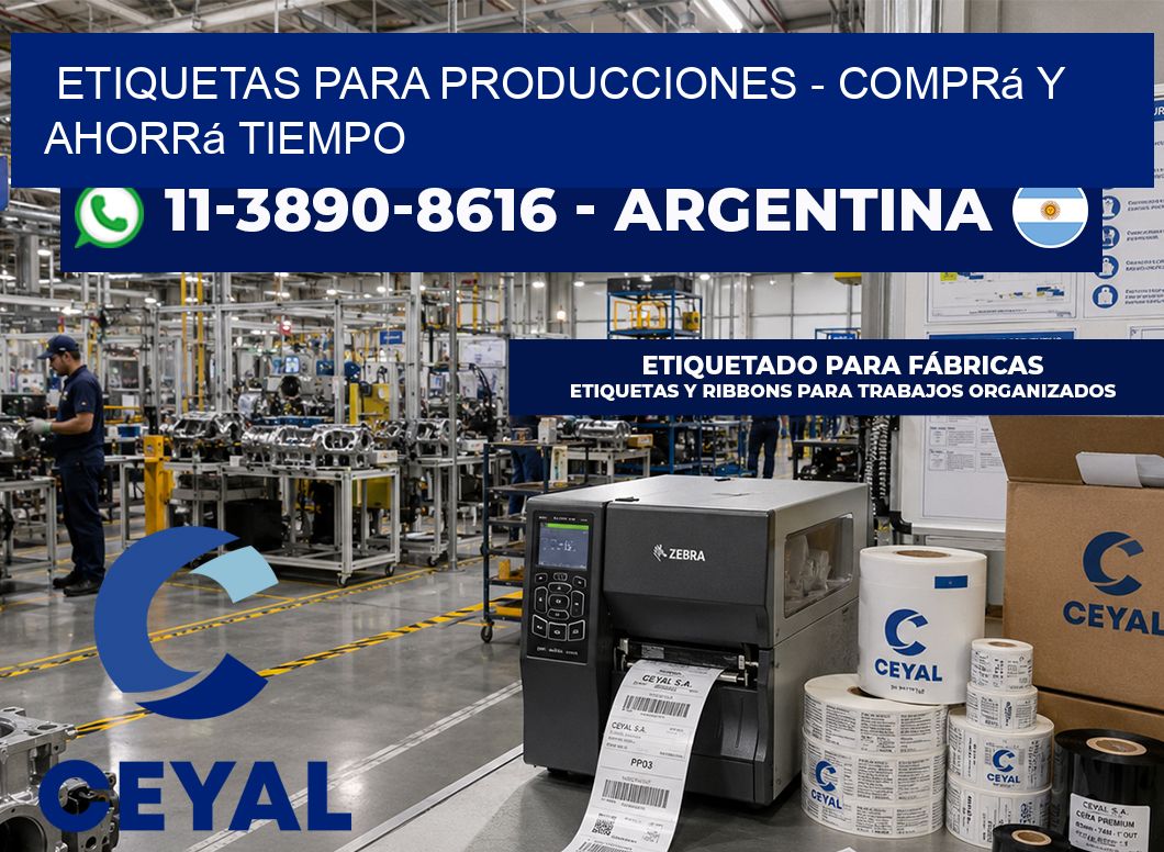 ETIQUETAS PARA PRODUCCIONES - Comprá y ahorrá tiempo