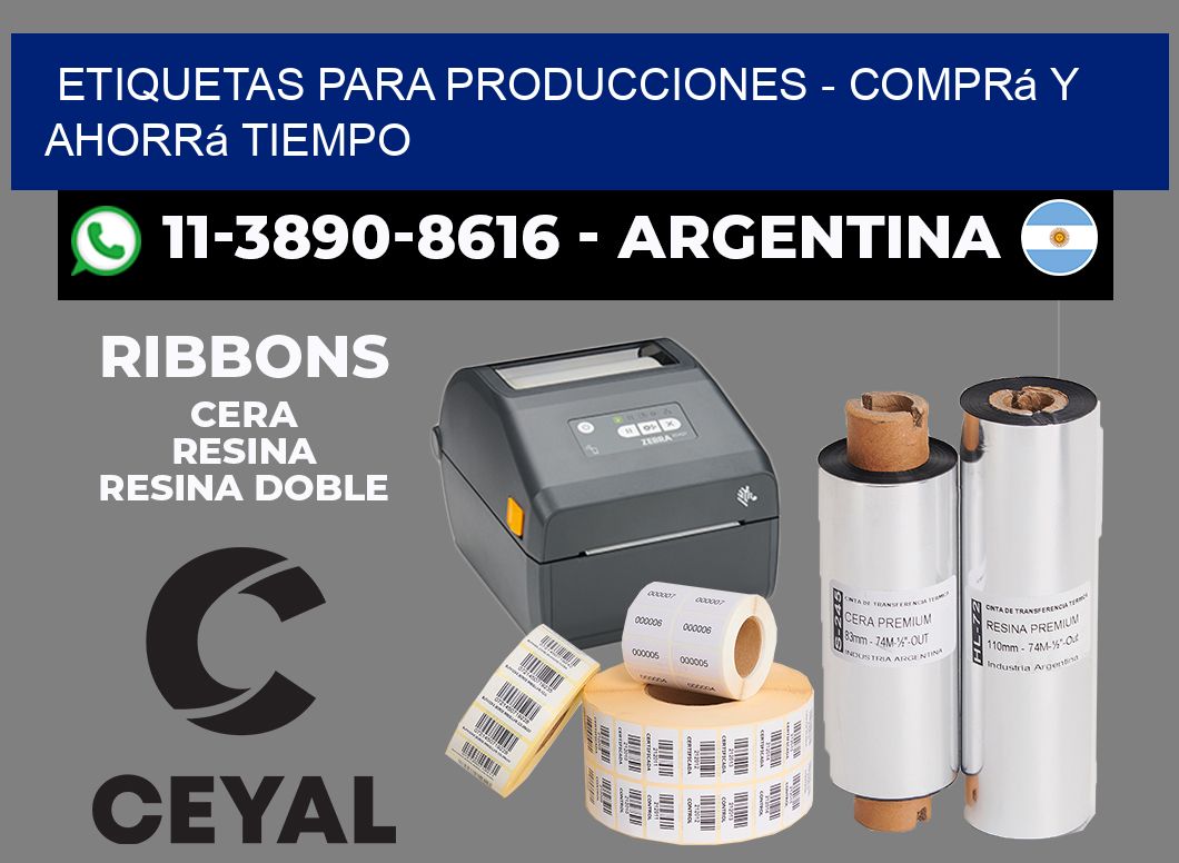 ETIQUETAS PARA PRODUCCIONES - Comprá y ahorrá tiempo