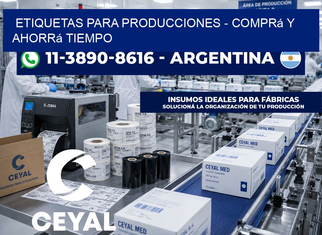 ETIQUETAS PARA PRODUCCIONES – Comprá y ahorrá tiempo