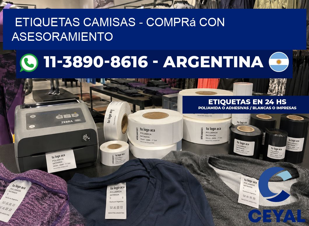 Etiquetas Camisas - Comprá con asesoramiento
