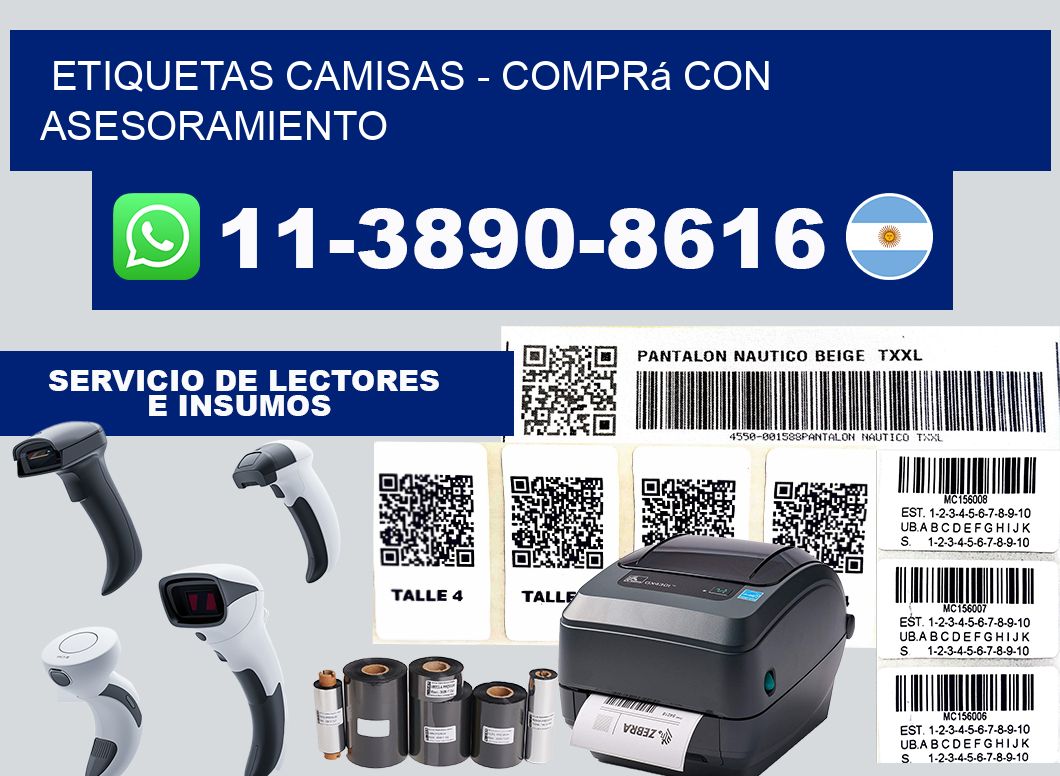 Etiquetas Camisas - Comprá con asesoramiento