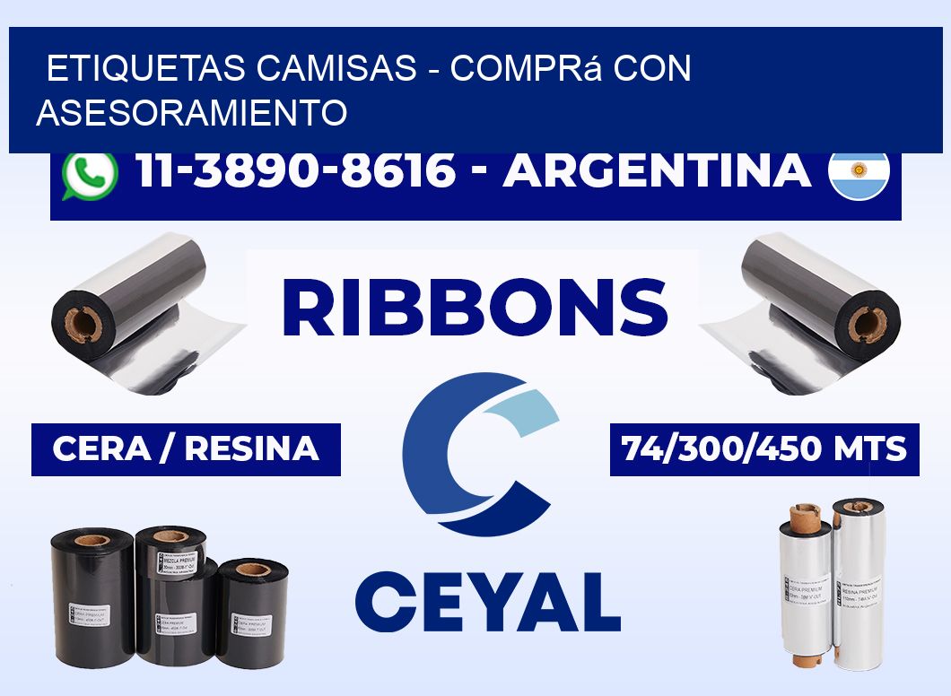 Etiquetas Camisas - Comprá con asesoramiento