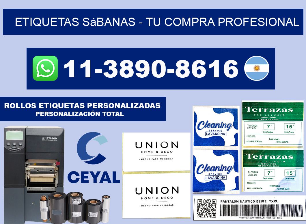 Etiquetas Sábanas - Tu compra profesional