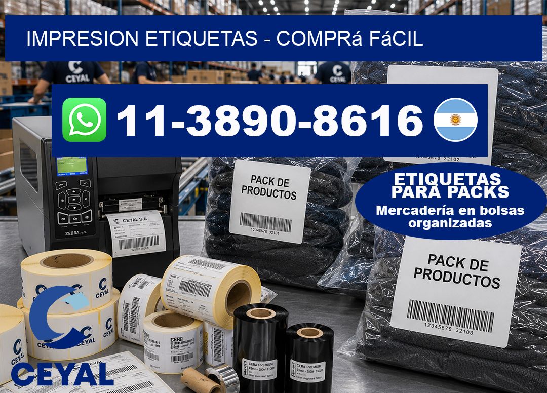 IMPRESION ETIQUETAS - Comprá fácil