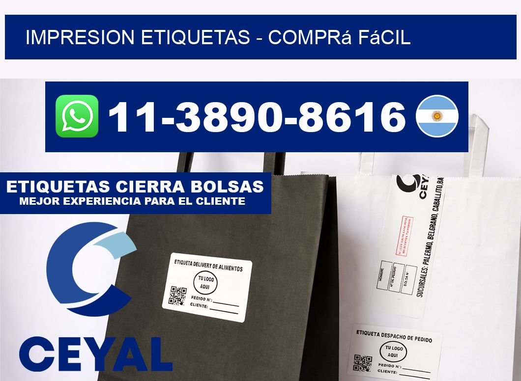 IMPRESION ETIQUETAS - Comprá fácil
