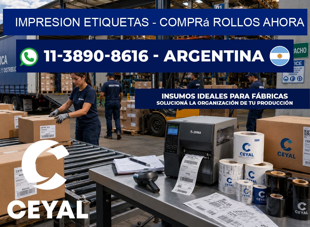 IMPRESION ETIQUETAS - Comprá rollos ahora