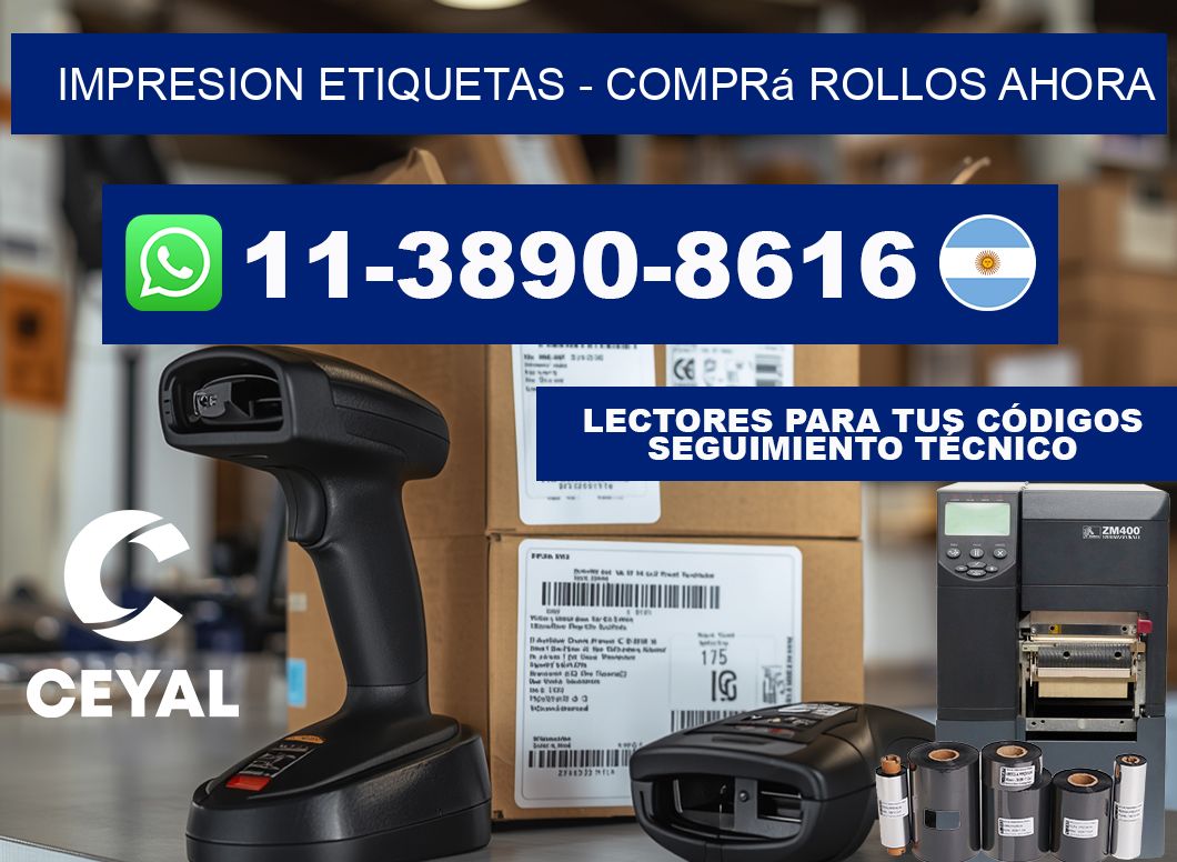 IMPRESION ETIQUETAS - Comprá rollos ahora