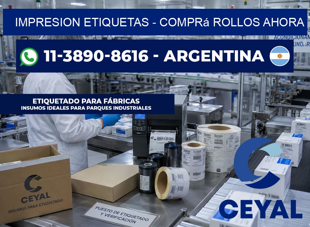 IMPRESION ETIQUETAS – Comprá rollos ahora