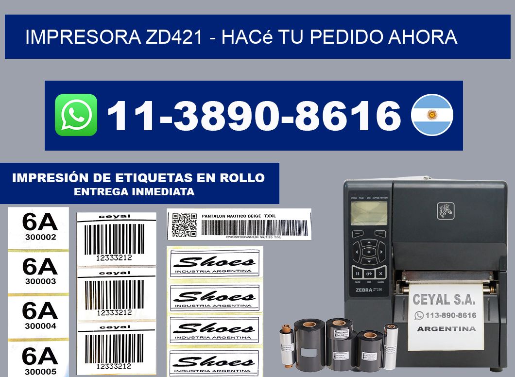 IMPRESORA ZD421 - Hacé tu pedido ahora