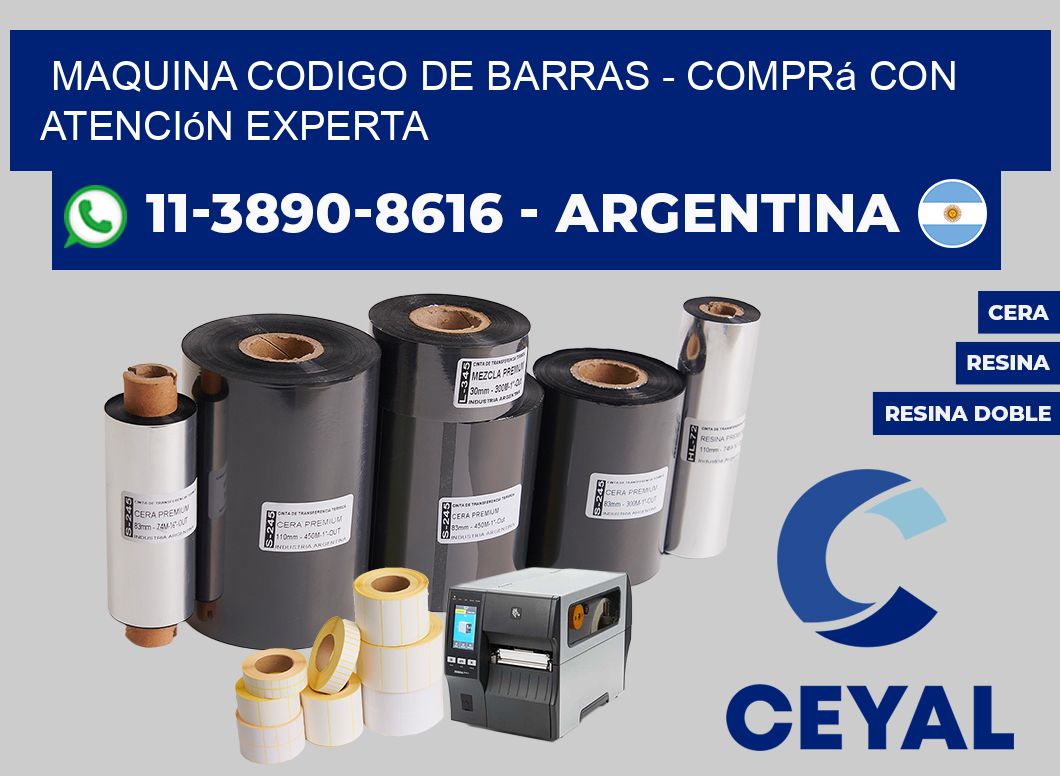 MAQUINA CODIGO DE BARRAS - Comprá con atención experta