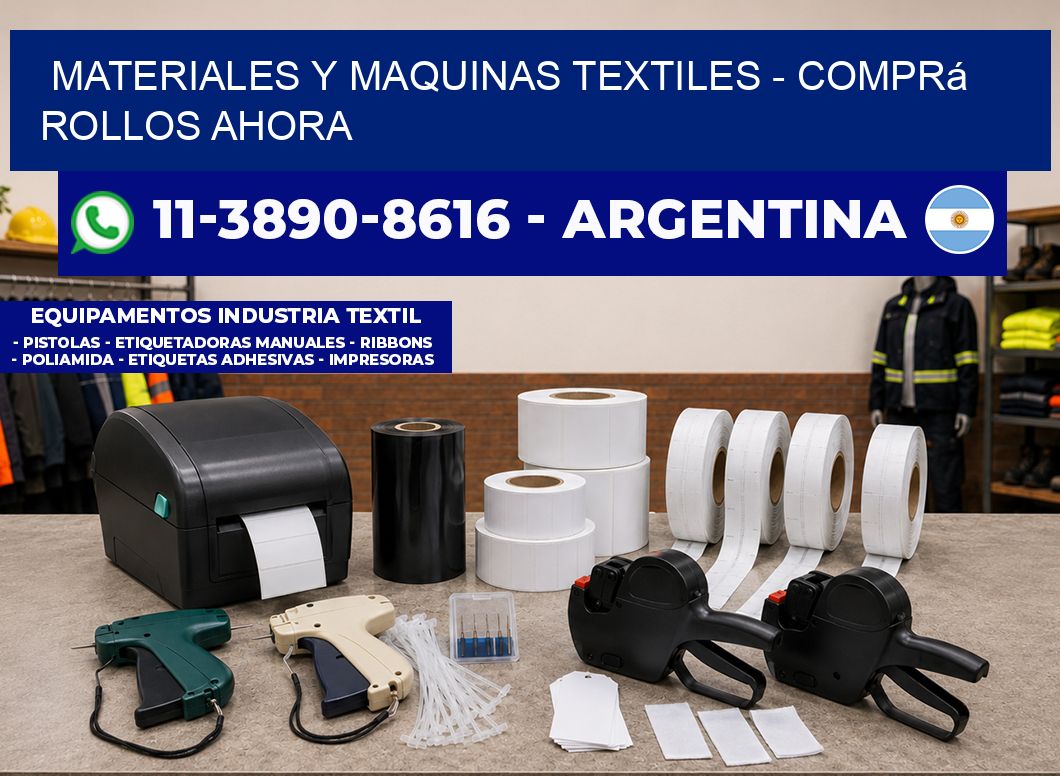 MATERIALES Y MAQUINAS TEXTILES - Comprá rollos ahora