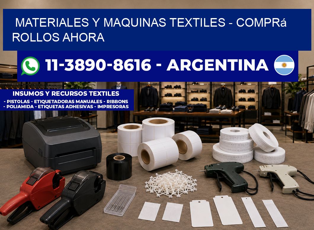 MATERIALES Y MAQUINAS TEXTILES - Comprá rollos ahora