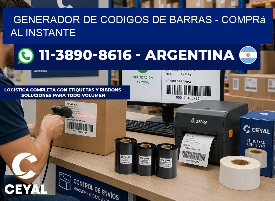 generador de codigos de barras - Comprá al instante