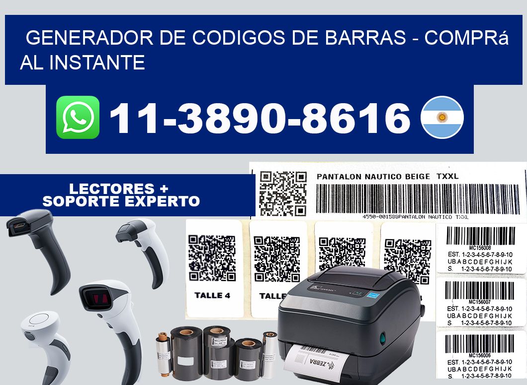 generador de codigos de barras - Comprá al instante